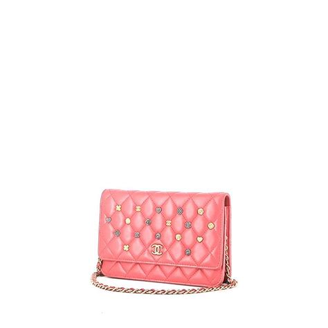 borsa chanel wallet on chain rosa|Chanel wallet.